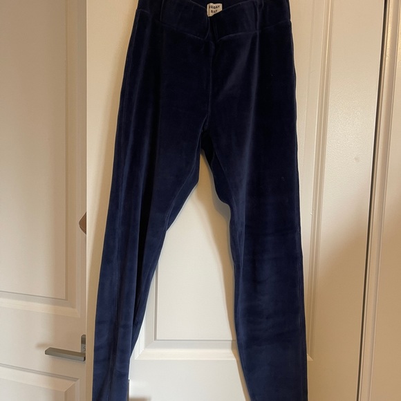 Blue velvet two piece leggings and turtleneck Sunday best - Picture 5 of 6